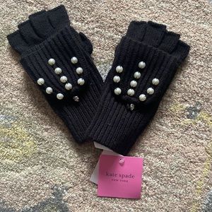 Kate Spade pearl pop-top gloves
